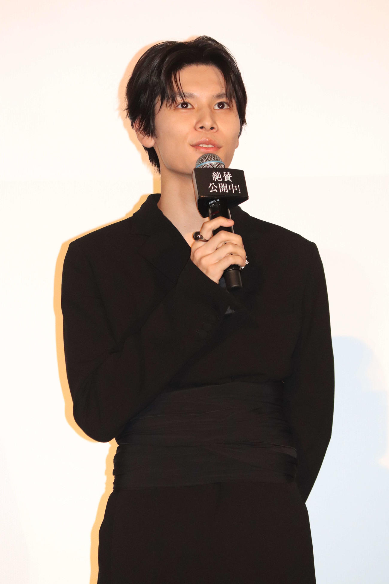 映画「朽ちないサクラ」公開記念舞台あいさつに登壇した萩原利久（撮影・加藤理沙）