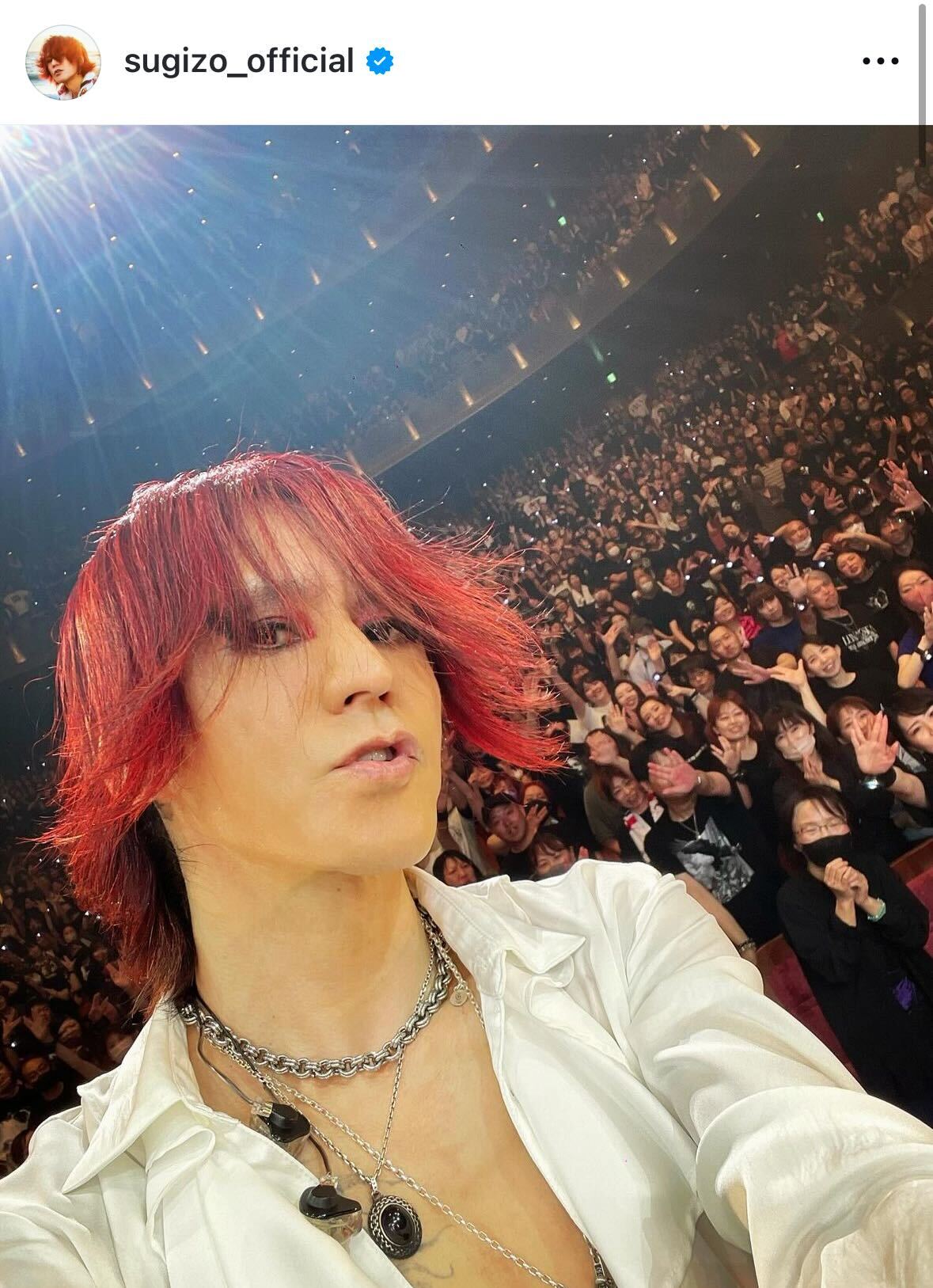 SUGIZOのインスタグラムから
