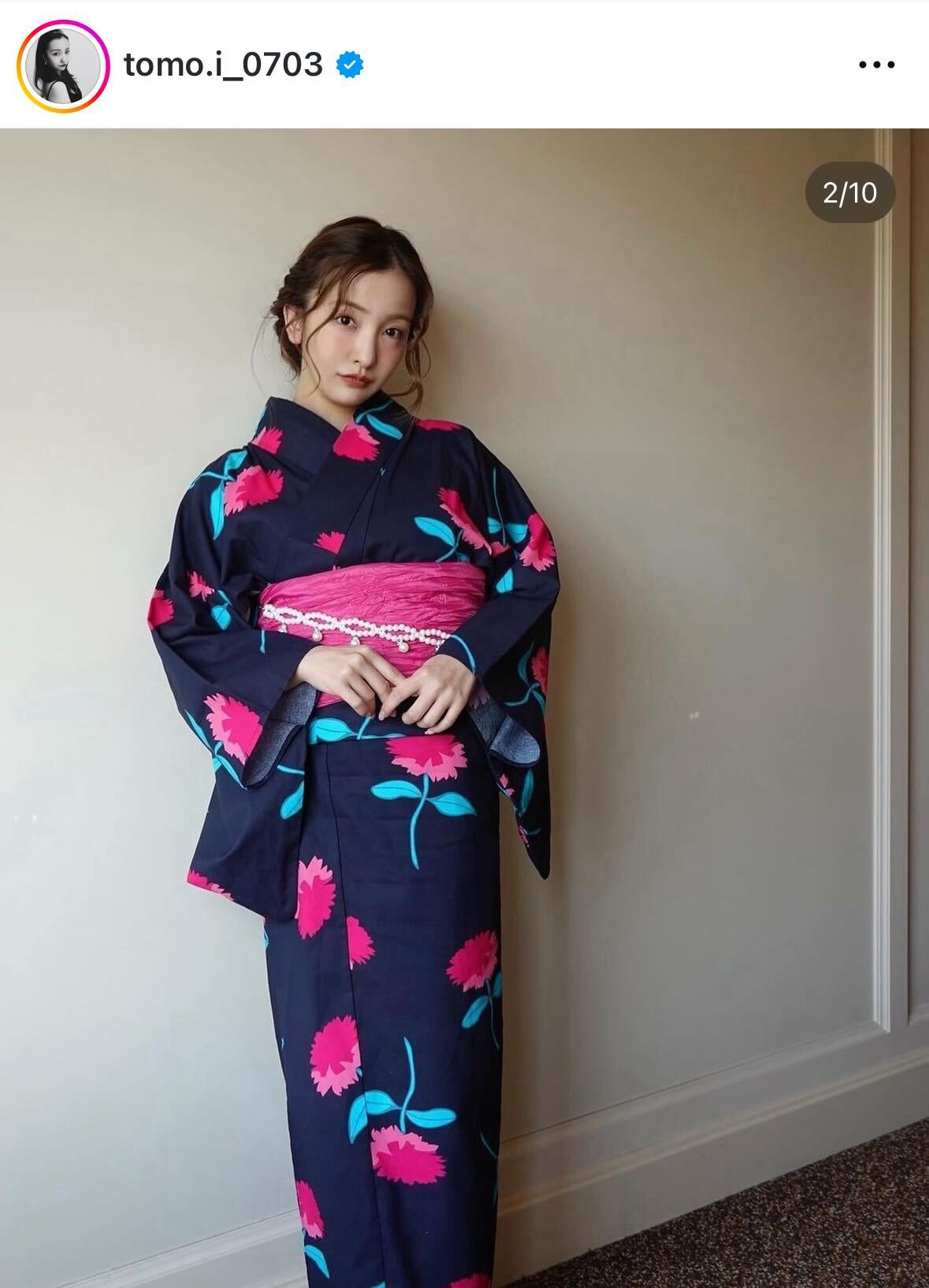板野友美のインスタグラムから