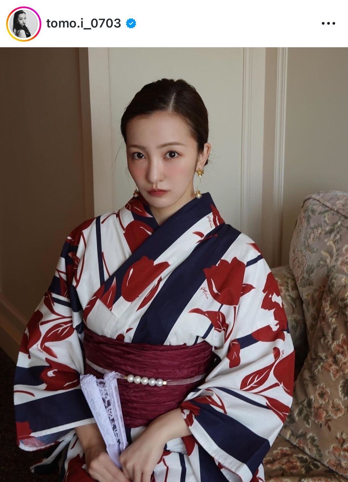 板野友美のインスタグラムから