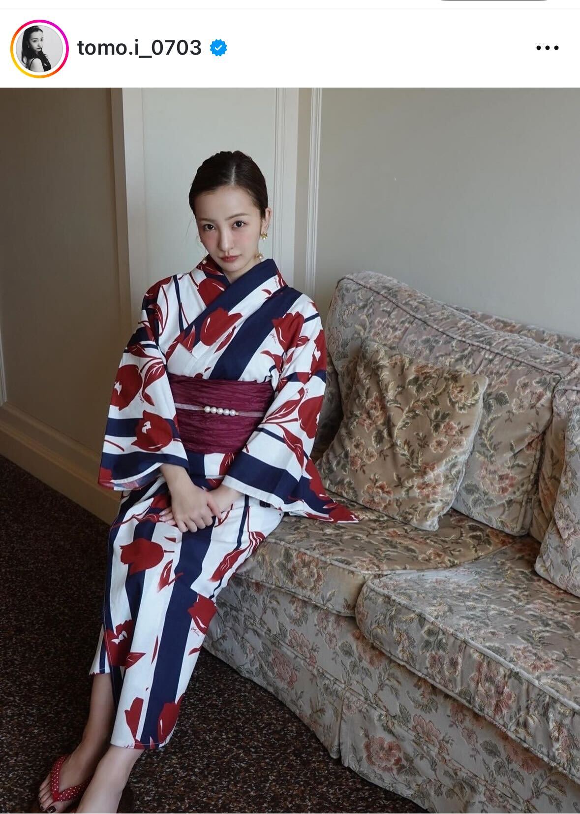板野友美のインスタグラムから