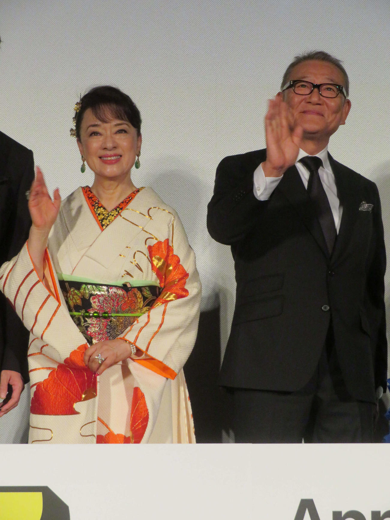 Apple TV＋「サニー」特別試写会に登壇したジュディ・オングと國村隼（撮影・村上幸将）