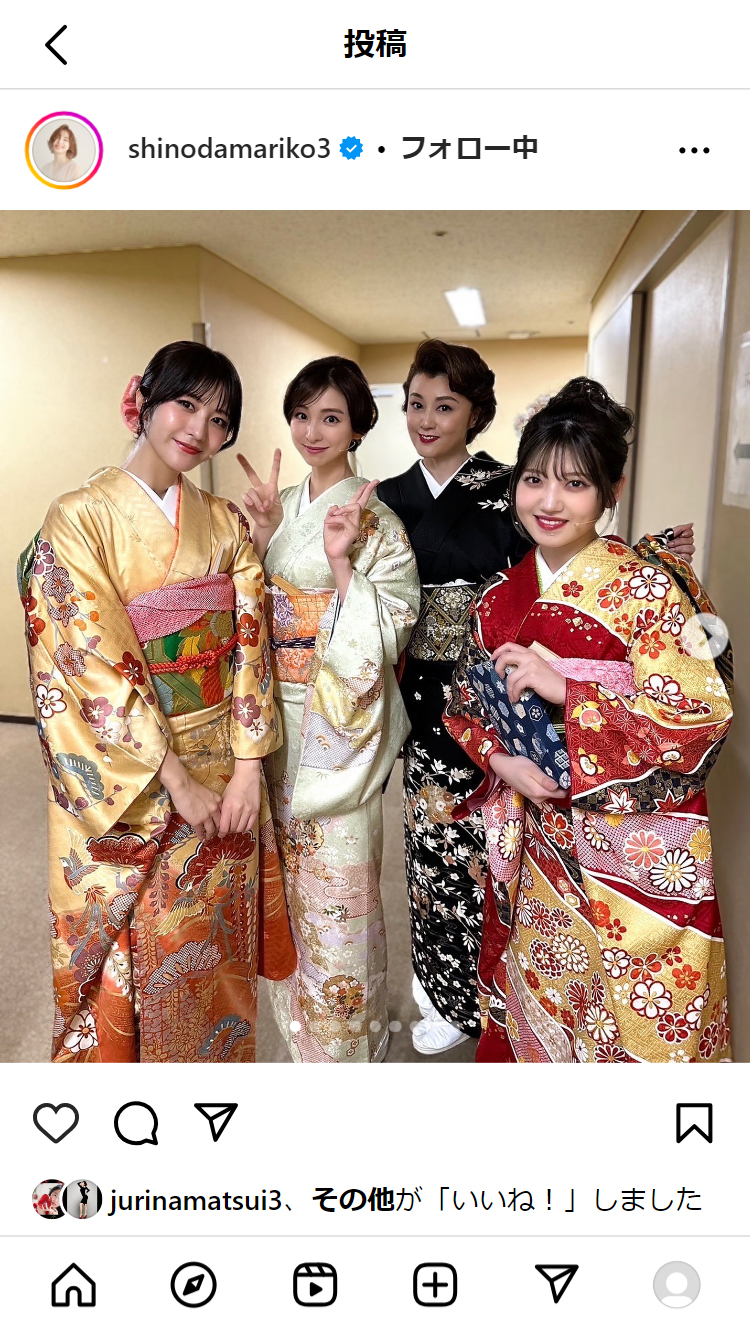 篠田麻里子のインスタグラムから