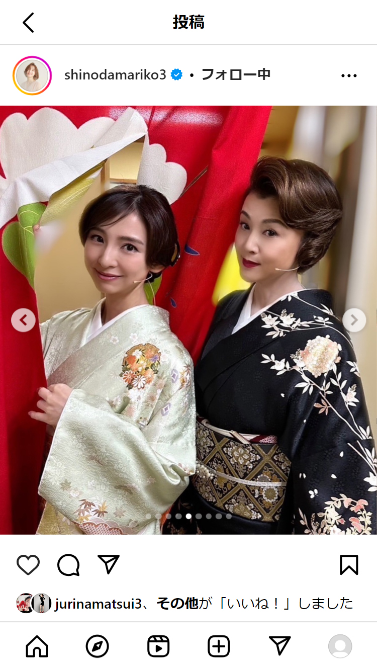 篠田麻里子のインスタグラムから