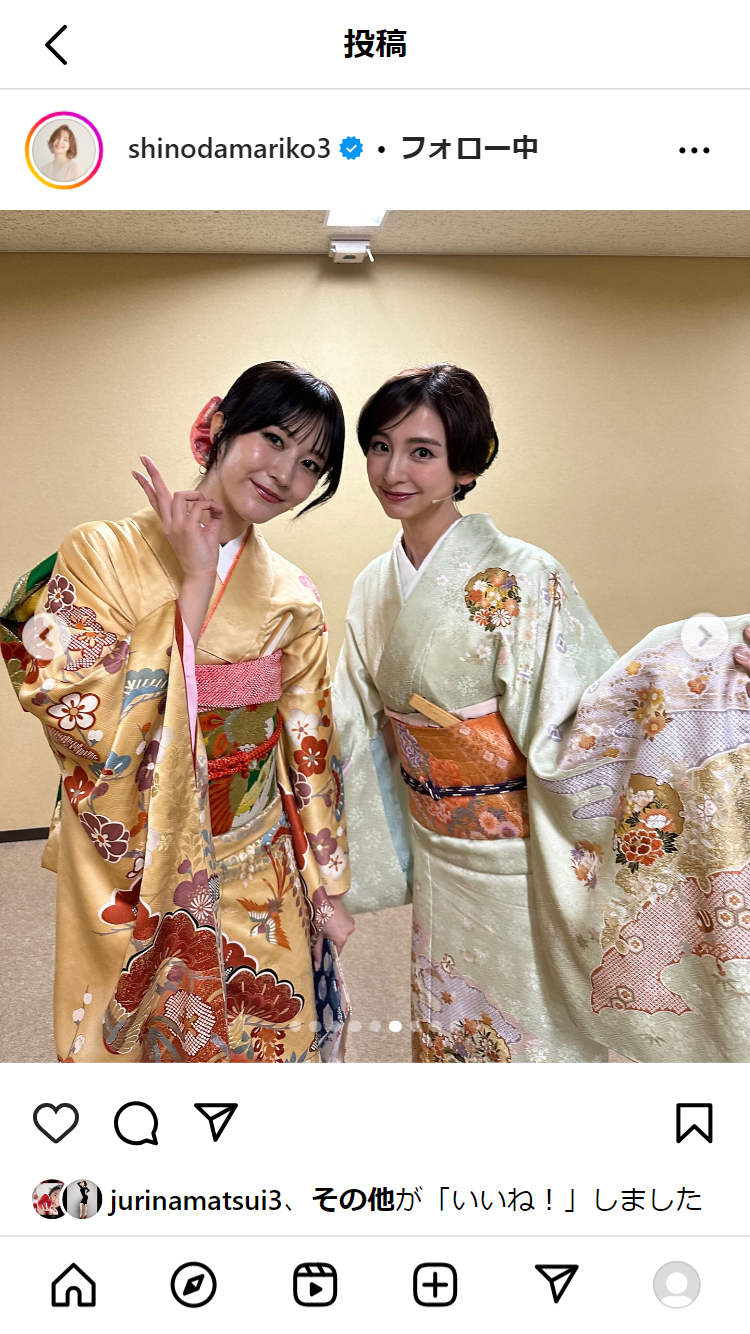 篠田麻里子のインスタグラムから