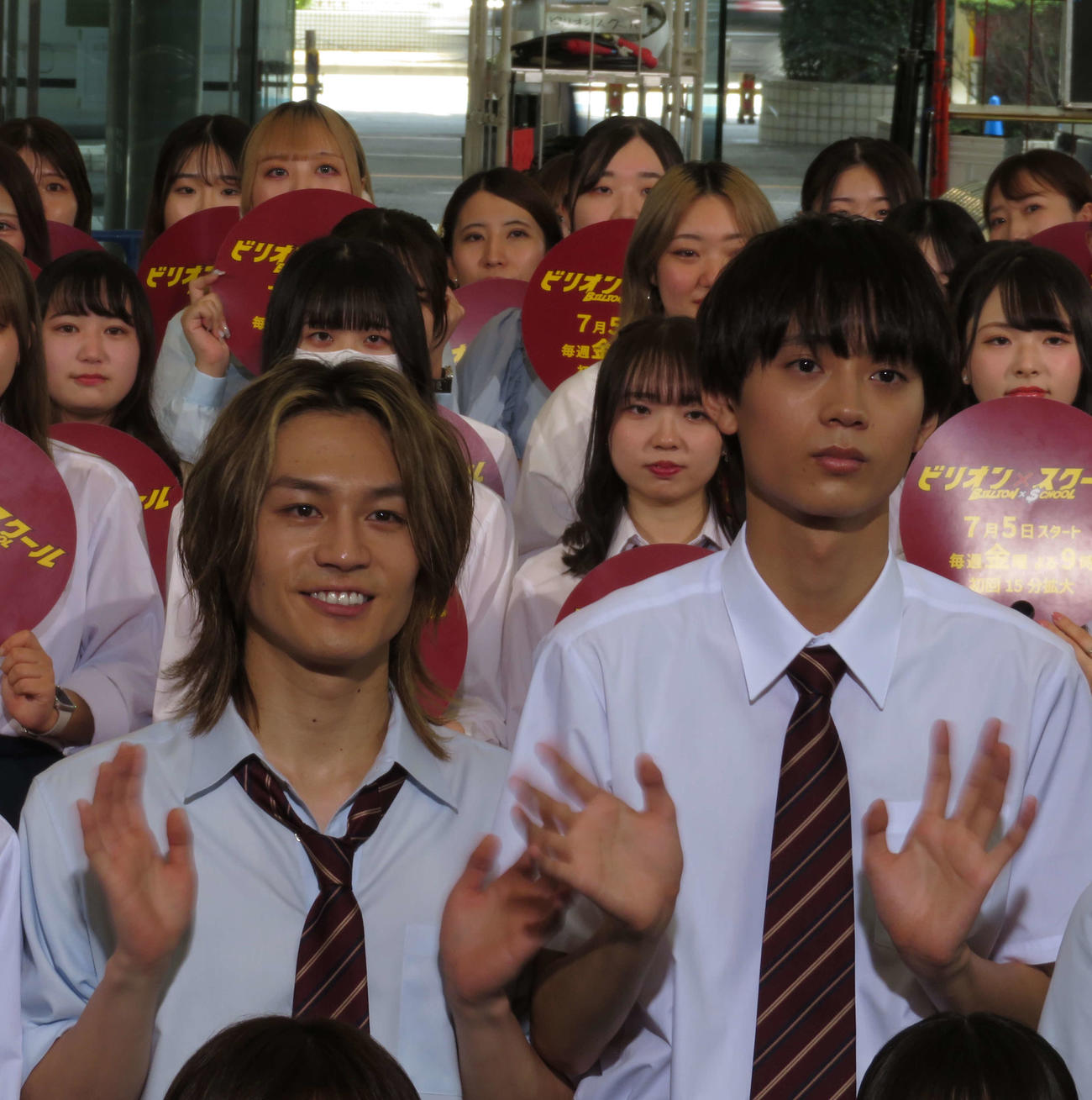 フジテレビ系「ビリオン×スクール」制作発表に出席した松田元太、水沢林太郎