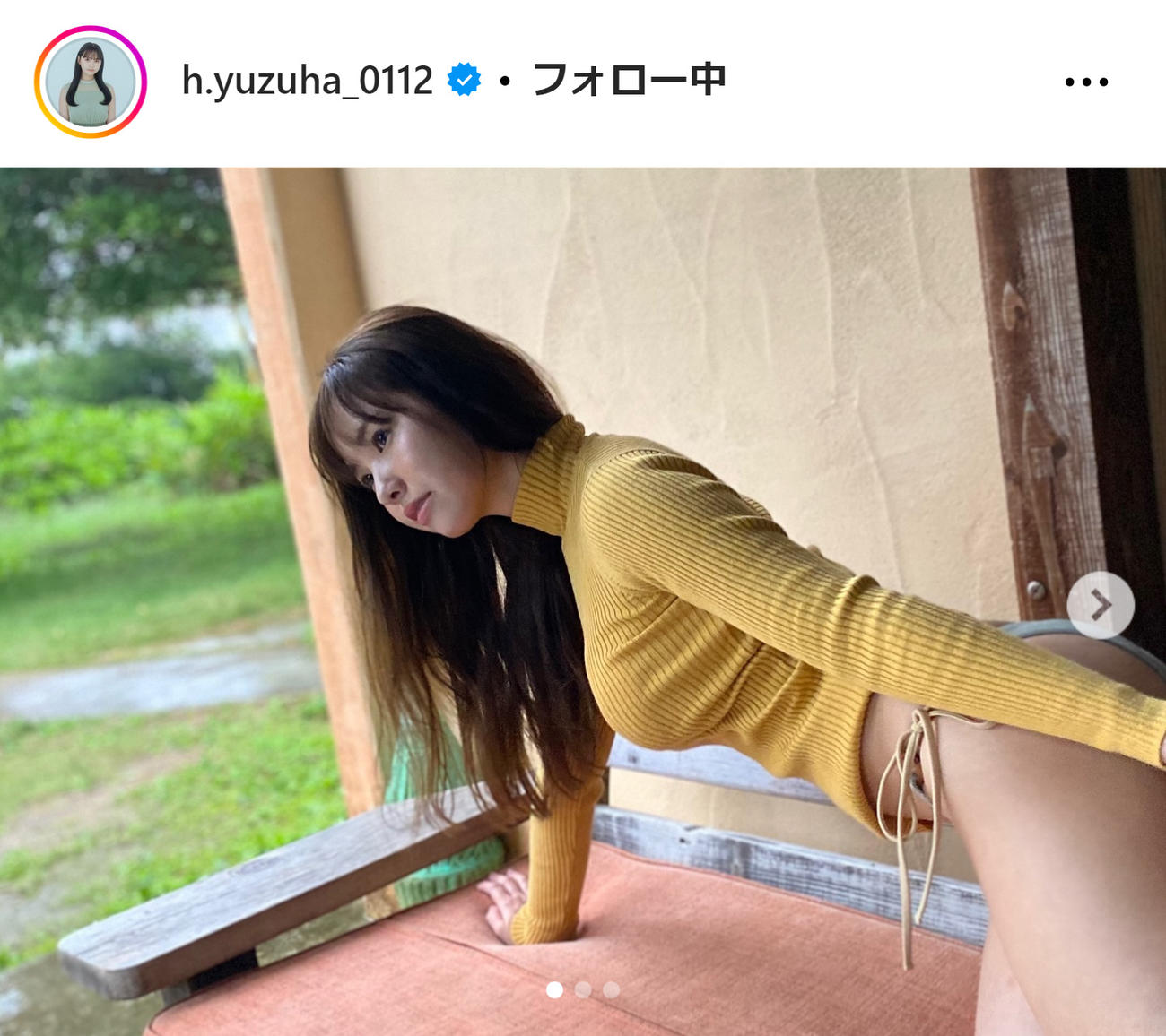 本郷柚巴のインスタグラムから