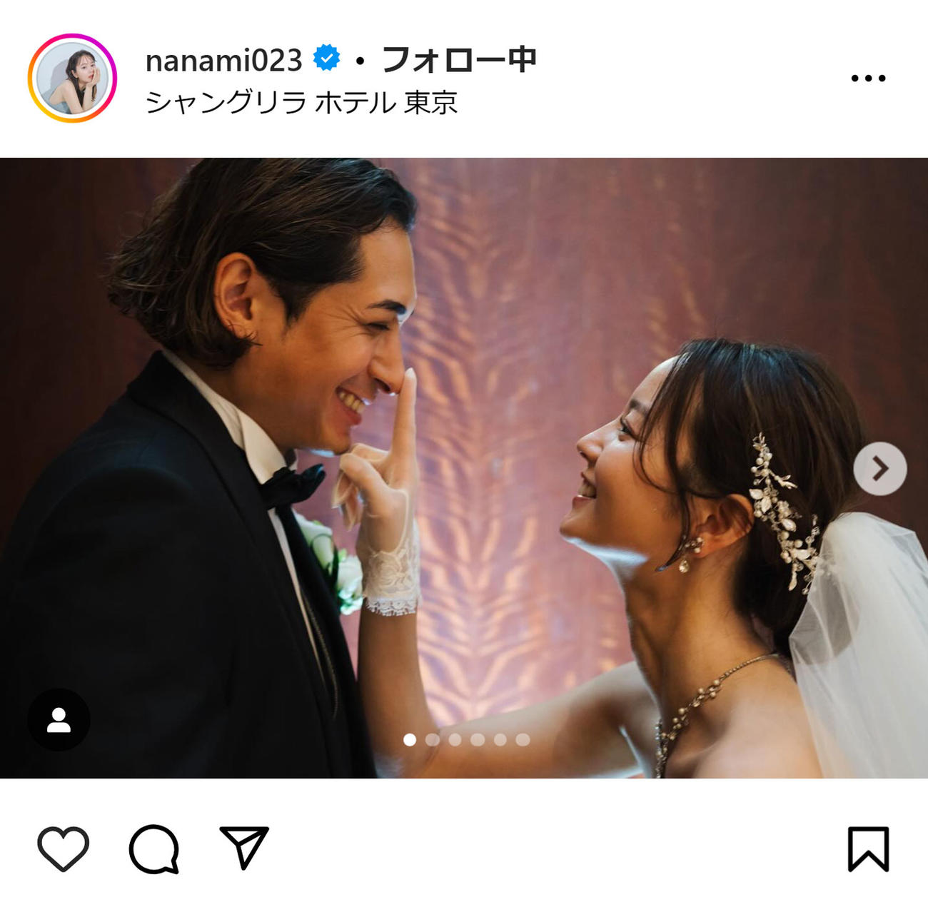 NANAMIのインスタグラムから