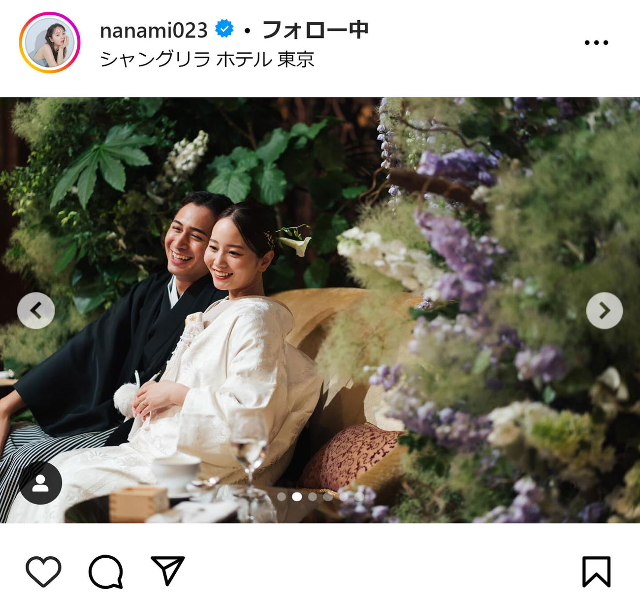 NANAMIのインスタグラムから