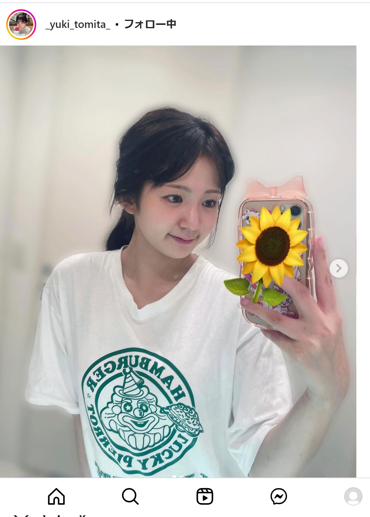 冨田有紀アナのインスタグラムから
