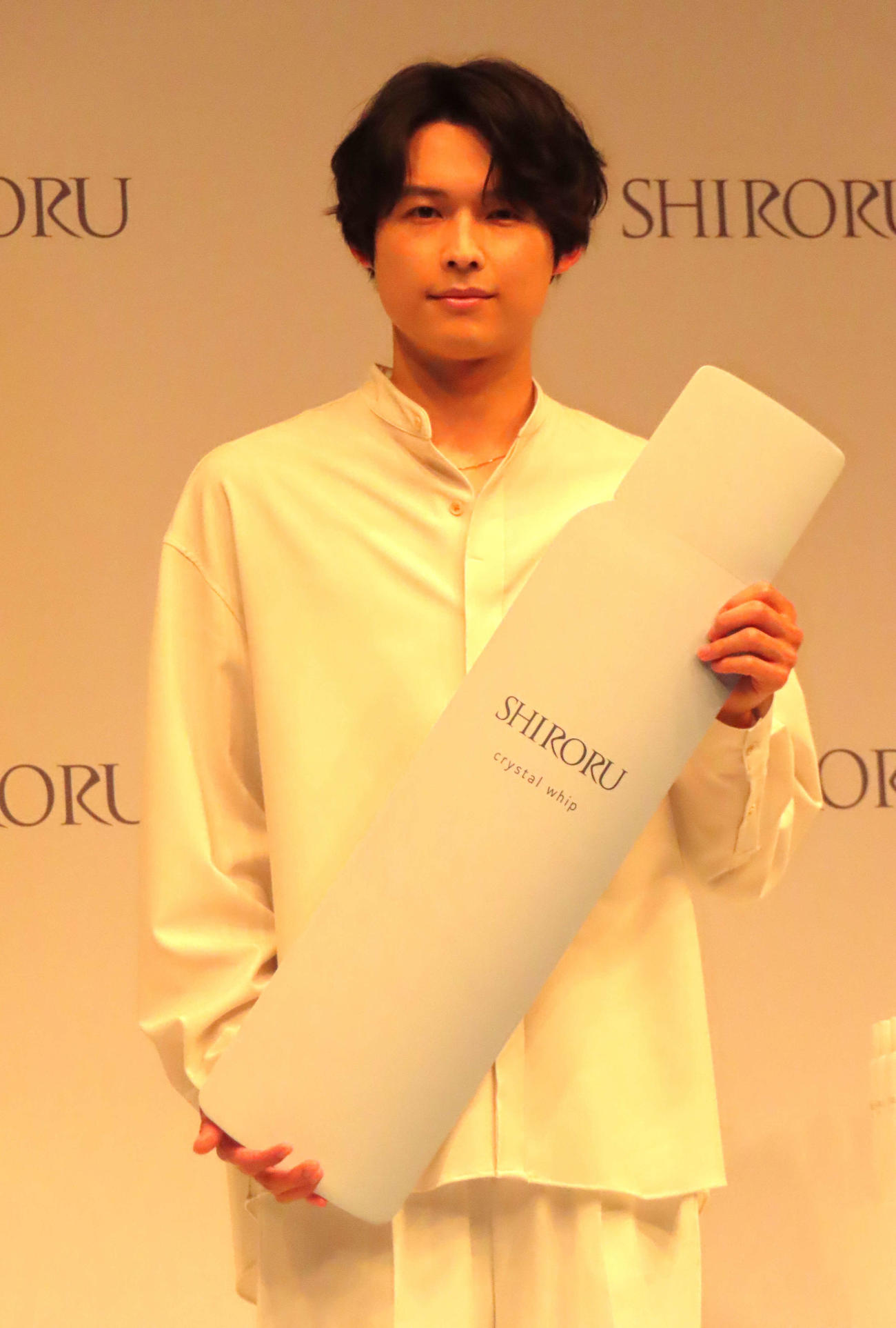 炭酸泡洗顔「SHIRORU」ブランドアンバサダー発表会に登壇したSixTONES松村北斗