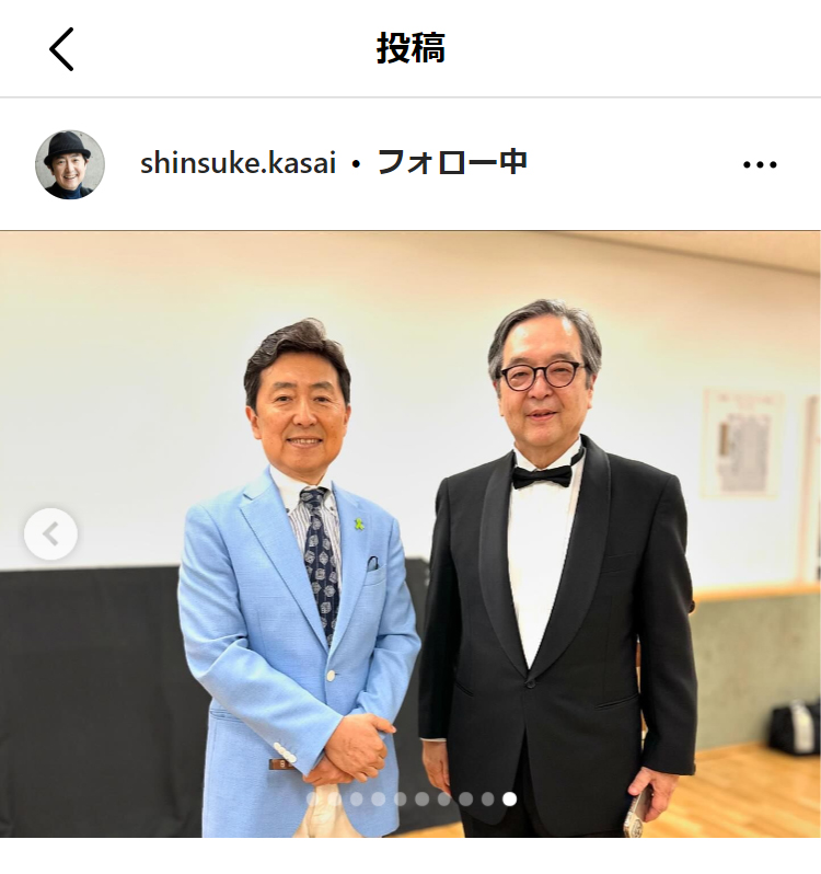 笠井信輔アナのインスタグラムから