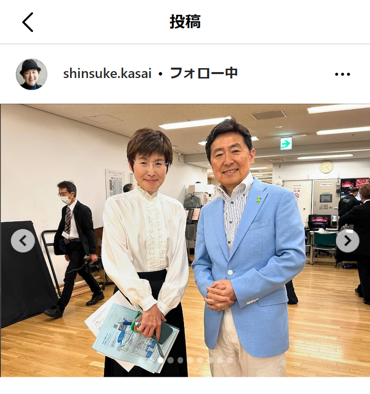 笠井信輔アナのインスタグラムから