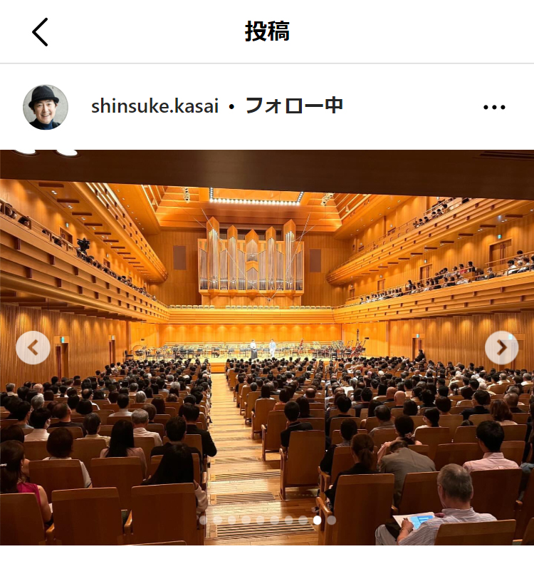 笠井信輔アナのインスタグラムから