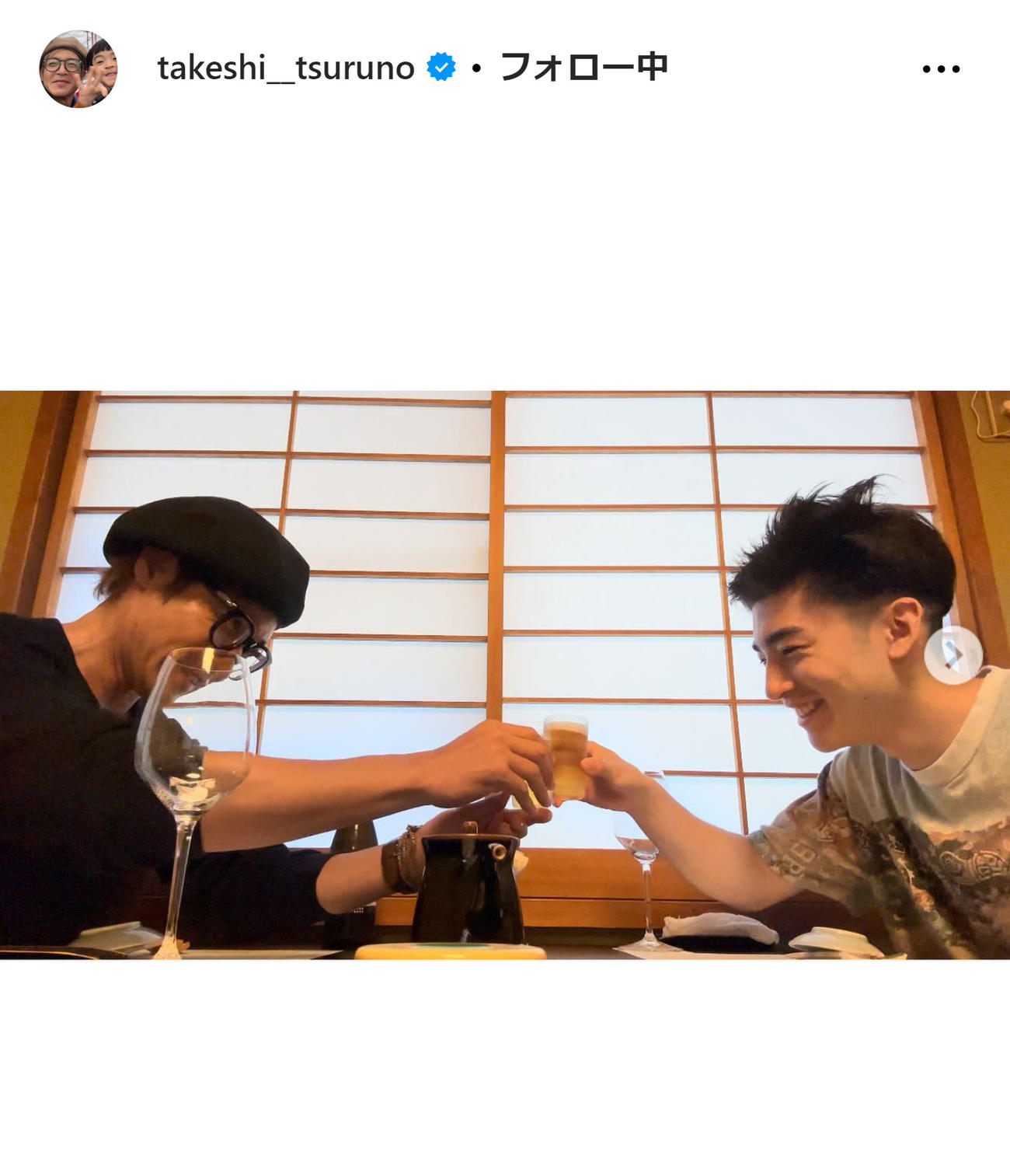 つるの剛士のインスタグラムから
