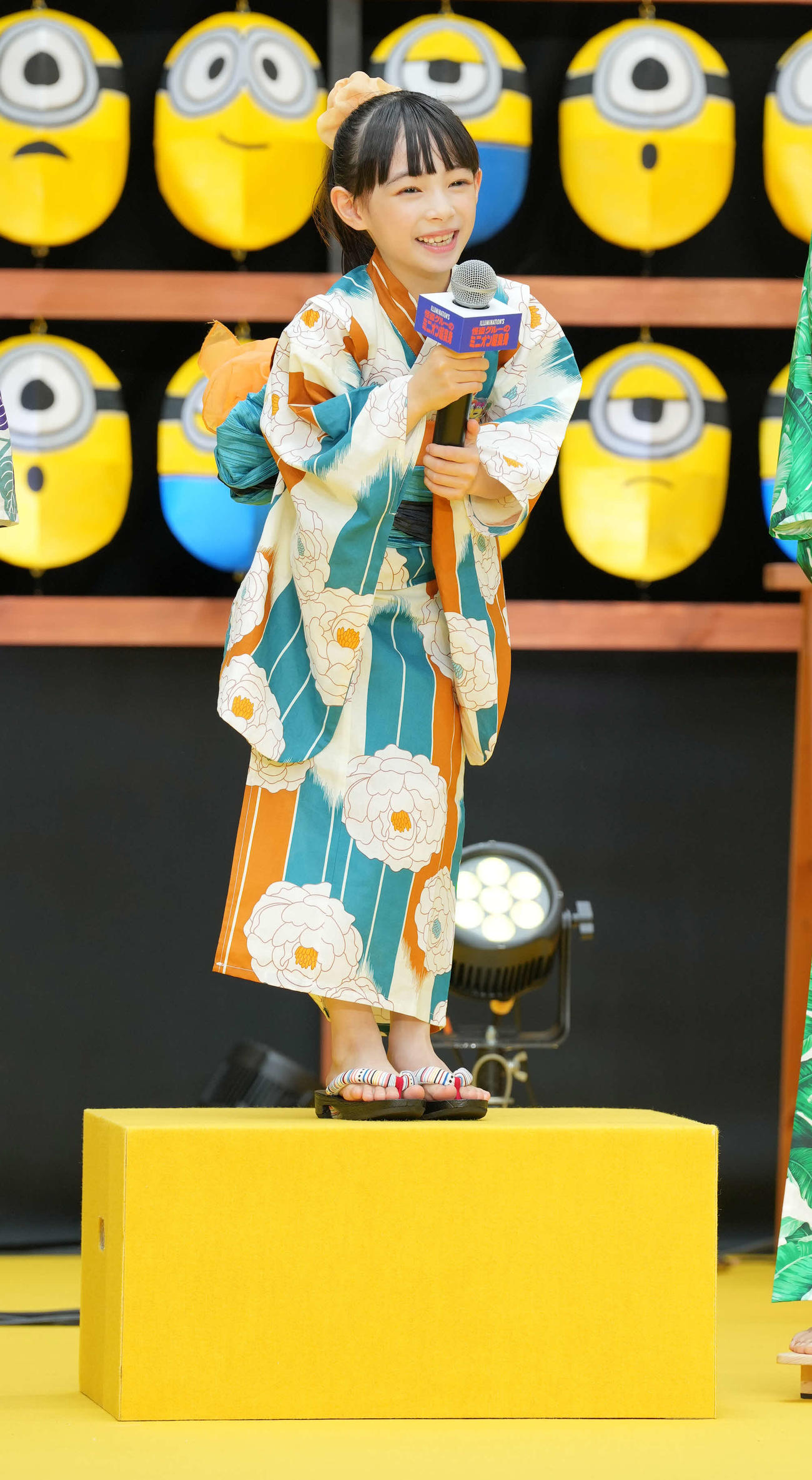 映画「怪盗グルーのミニオン超変身」超夏祭りイベントに臨む児玉すみれ（撮影・小沢裕）