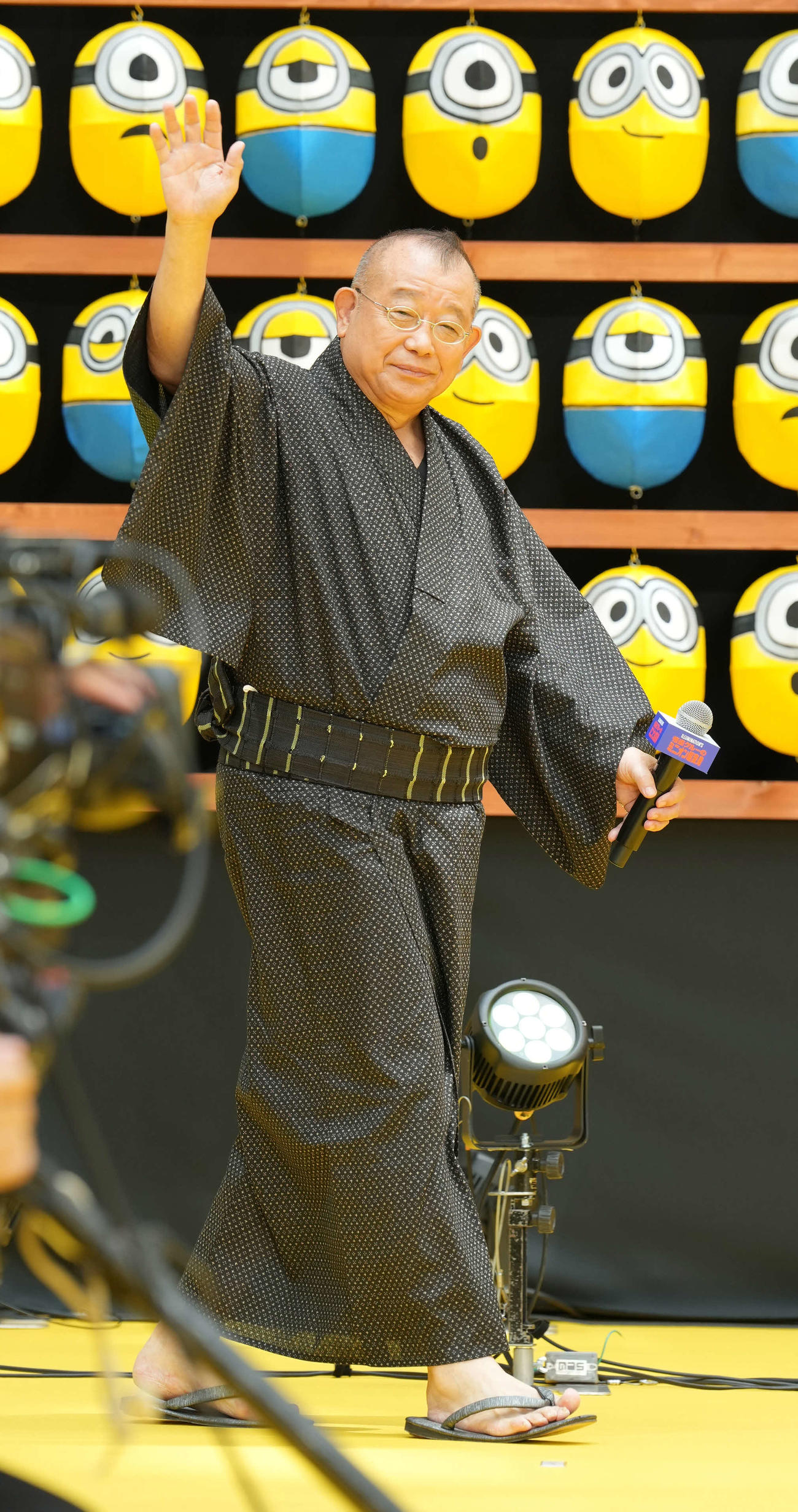 映画「怪盗グルーのミニオン超変身」超夏祭りイベントに臨む笑福亭鶴瓶（撮影・小沢裕）