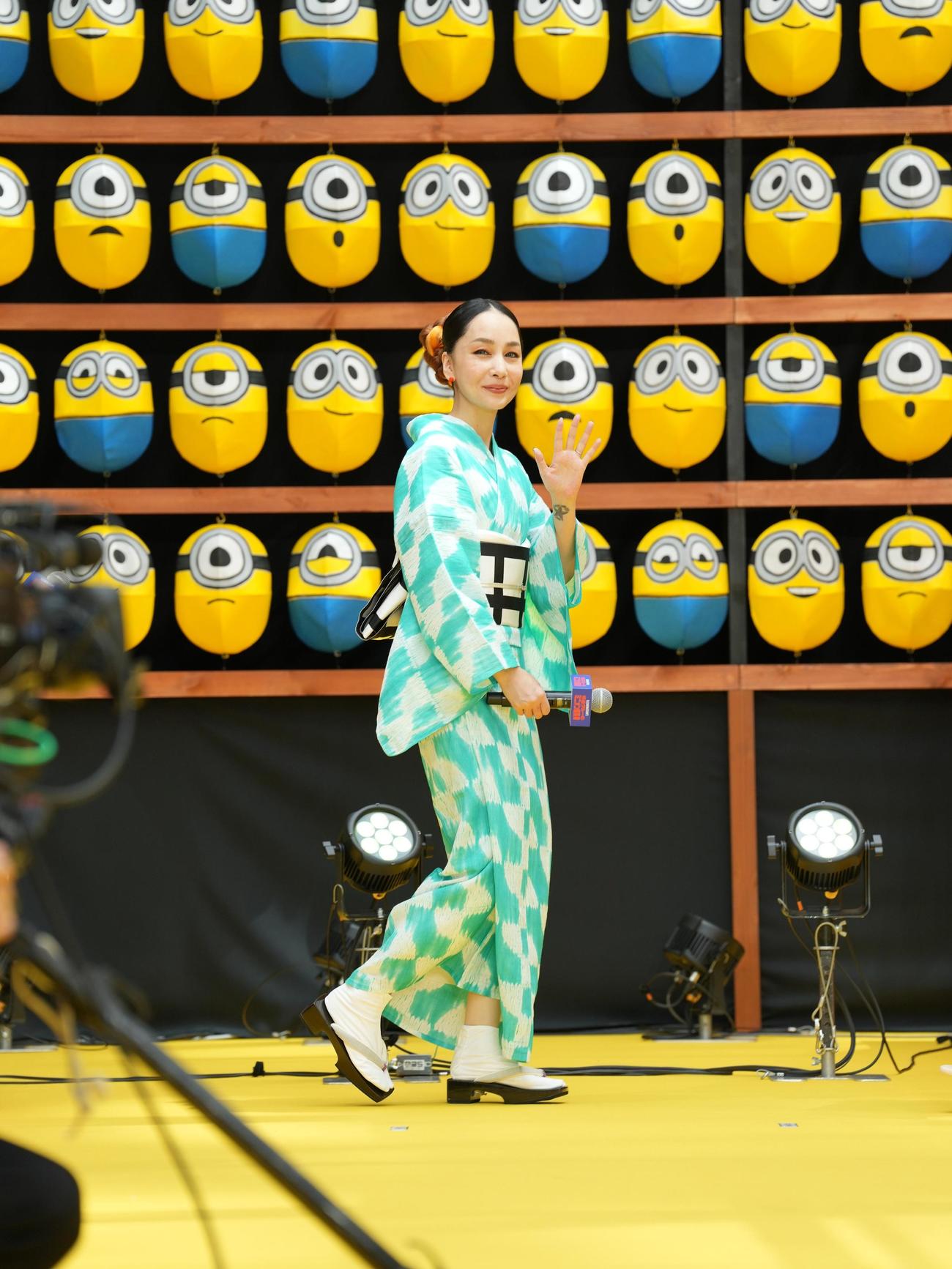 「怪盗グルーのミニオン超変身」超夏祭りイベントに臨む中島美嘉（撮影・小沢裕）