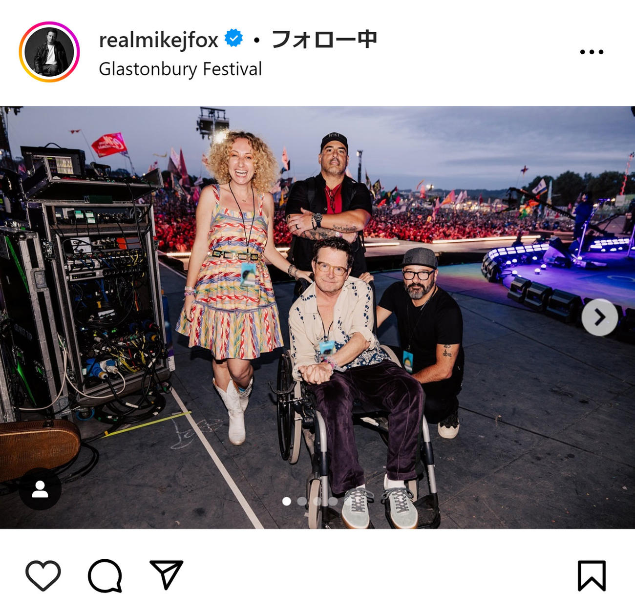 マイケル・Ｊ・フォックスのインスタグラムから