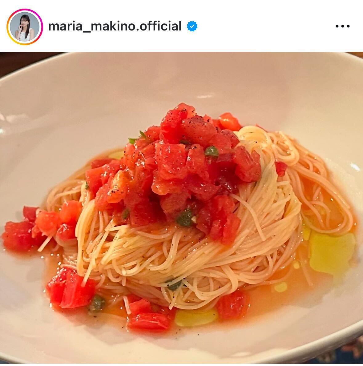 牧野真莉愛のインスタグラムから