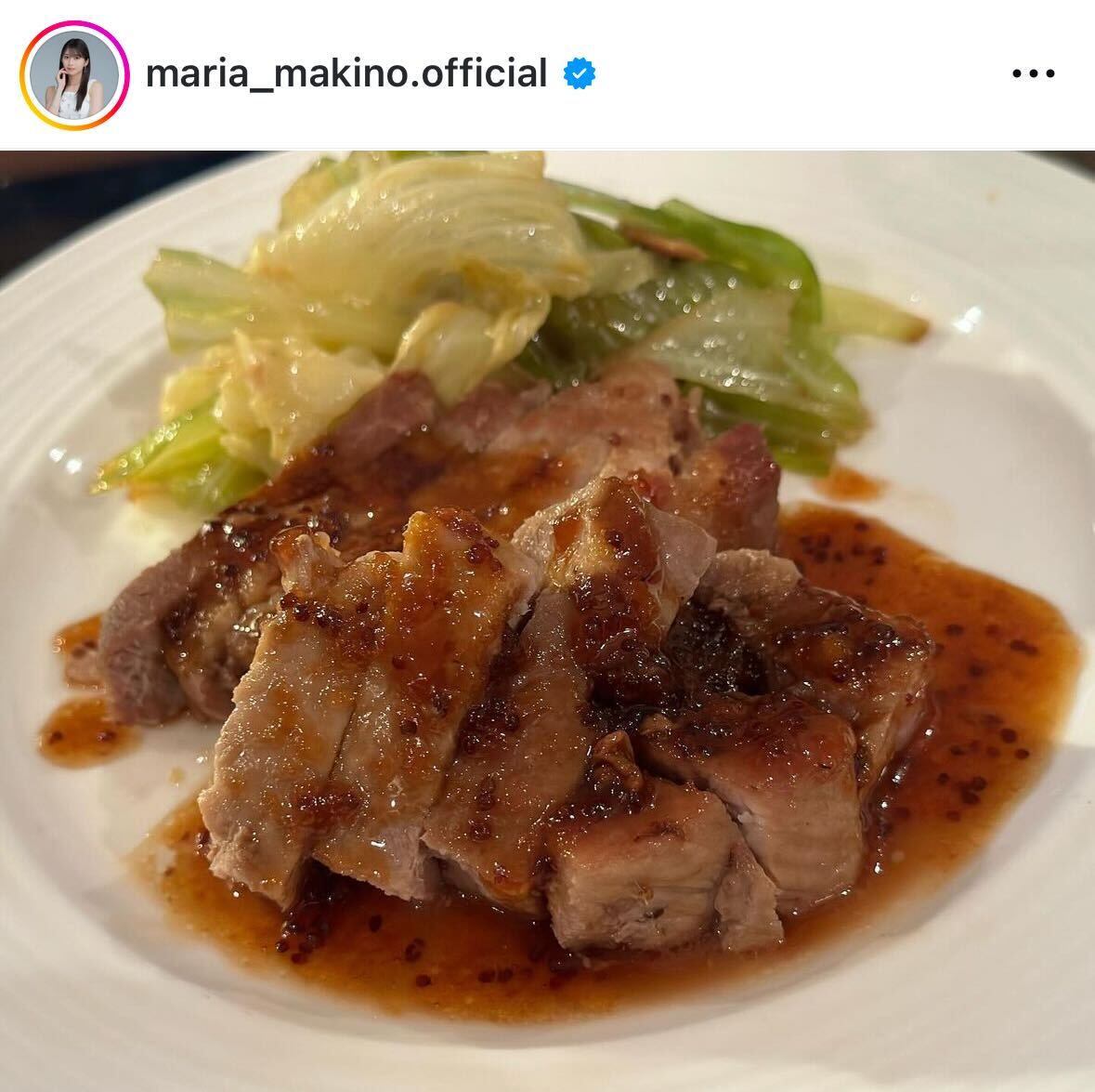 牧野真莉愛のインスタグラムから