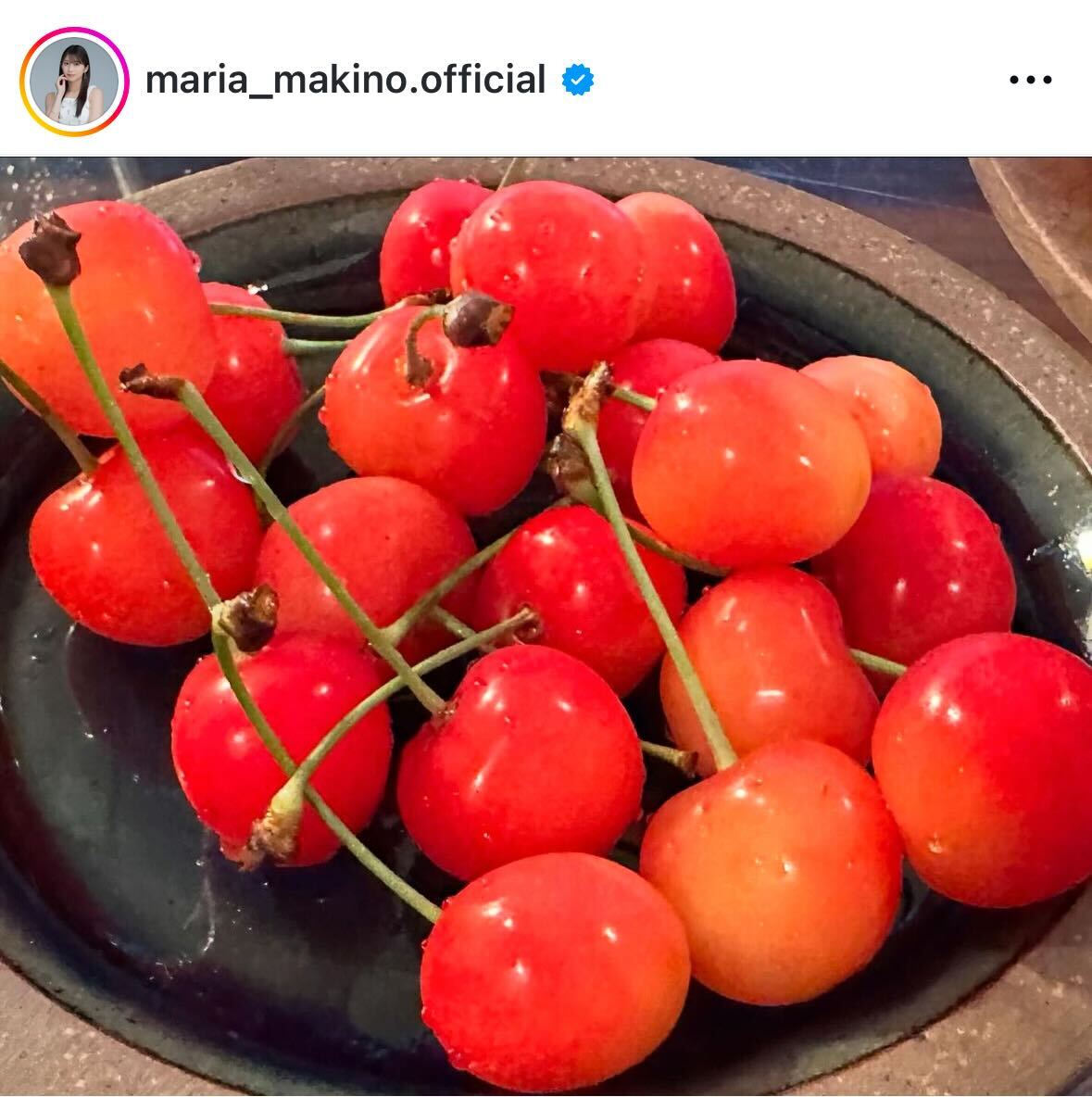 牧野真莉愛のインスタグラムから