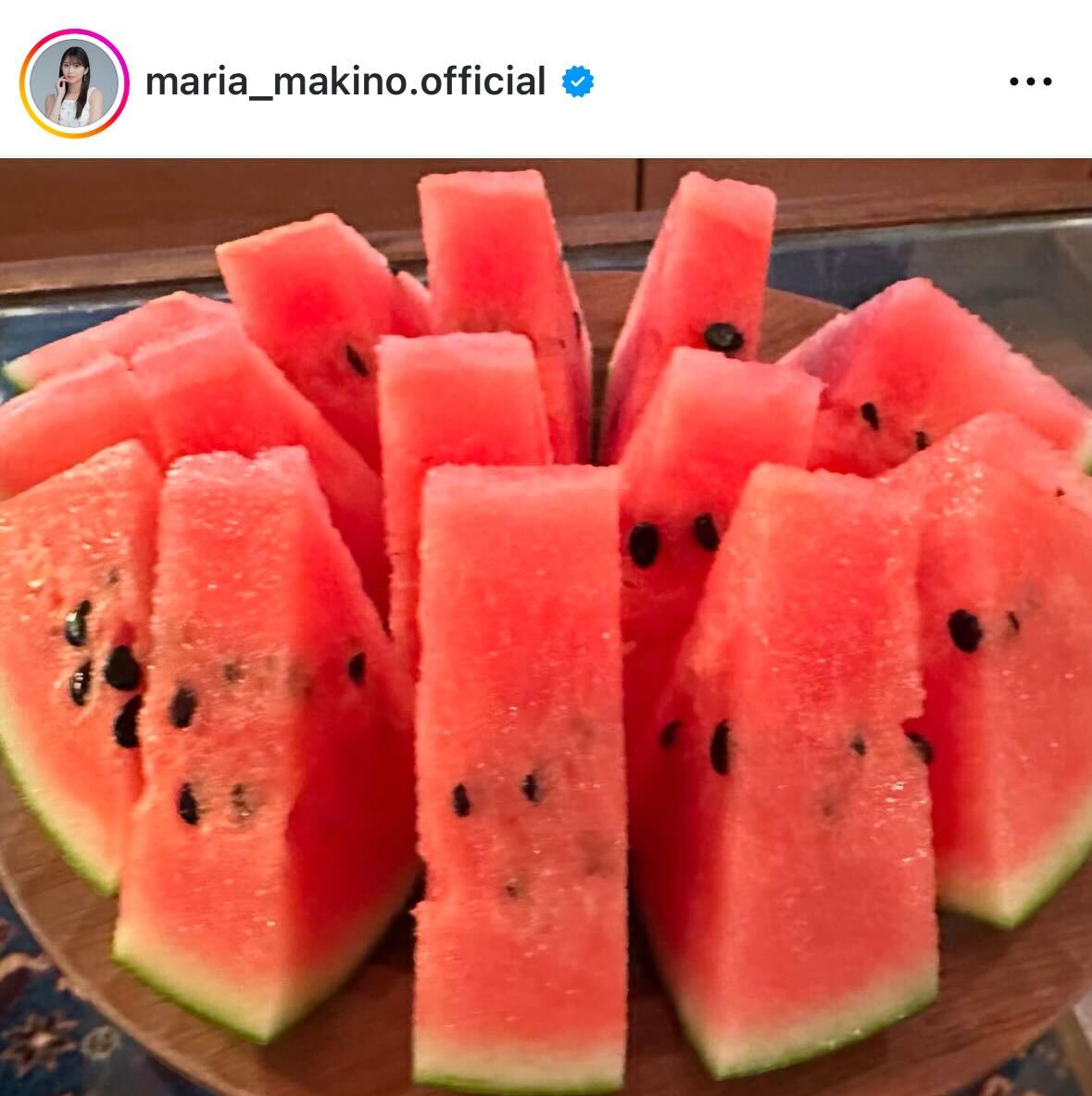 牧野真莉愛のインスタグラムから