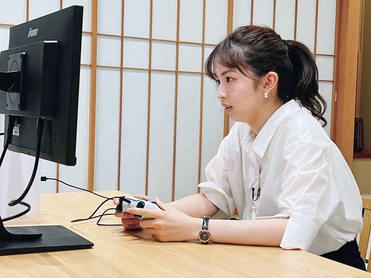 “ゲーマー”ぶりを発揮する読売テレビ西尾桃アナウンサー
