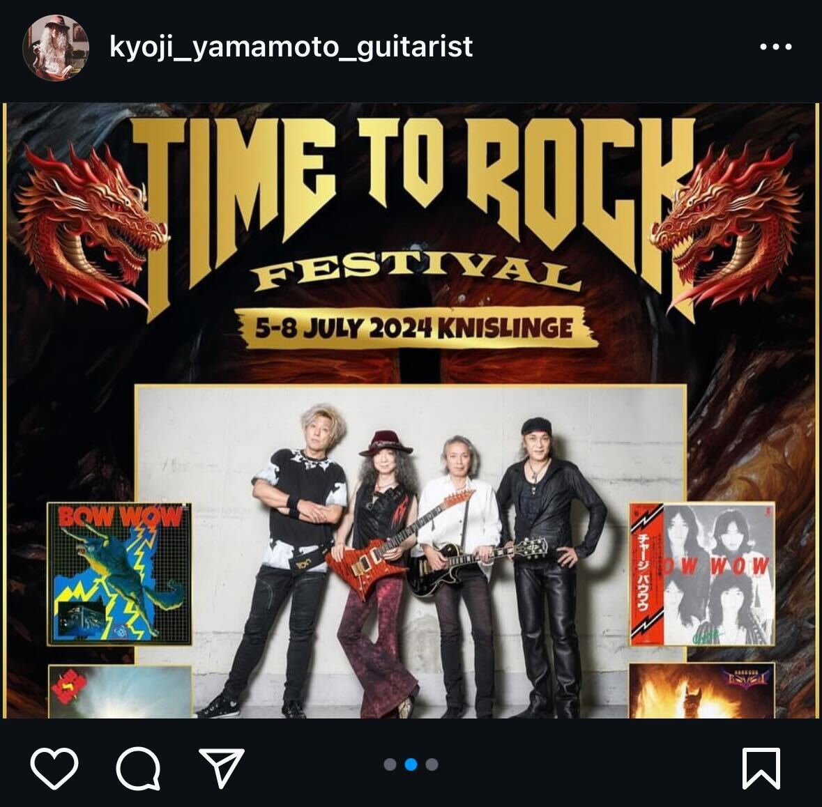 山本恭司インスタグラムから