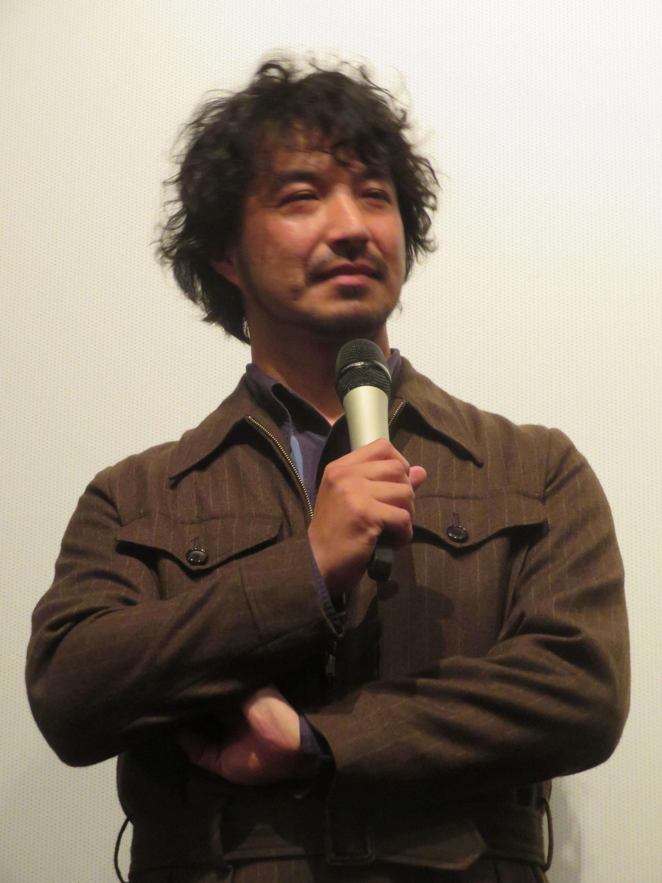 日本、フィリピン合作映画「DitO（ディト）」完成披露上映会に登壇した主演・監督の結城貴史（撮影・村上幸将）