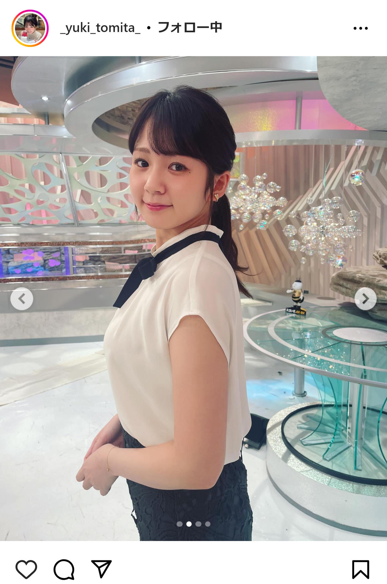 冨田有紀アナのインスタグラムから