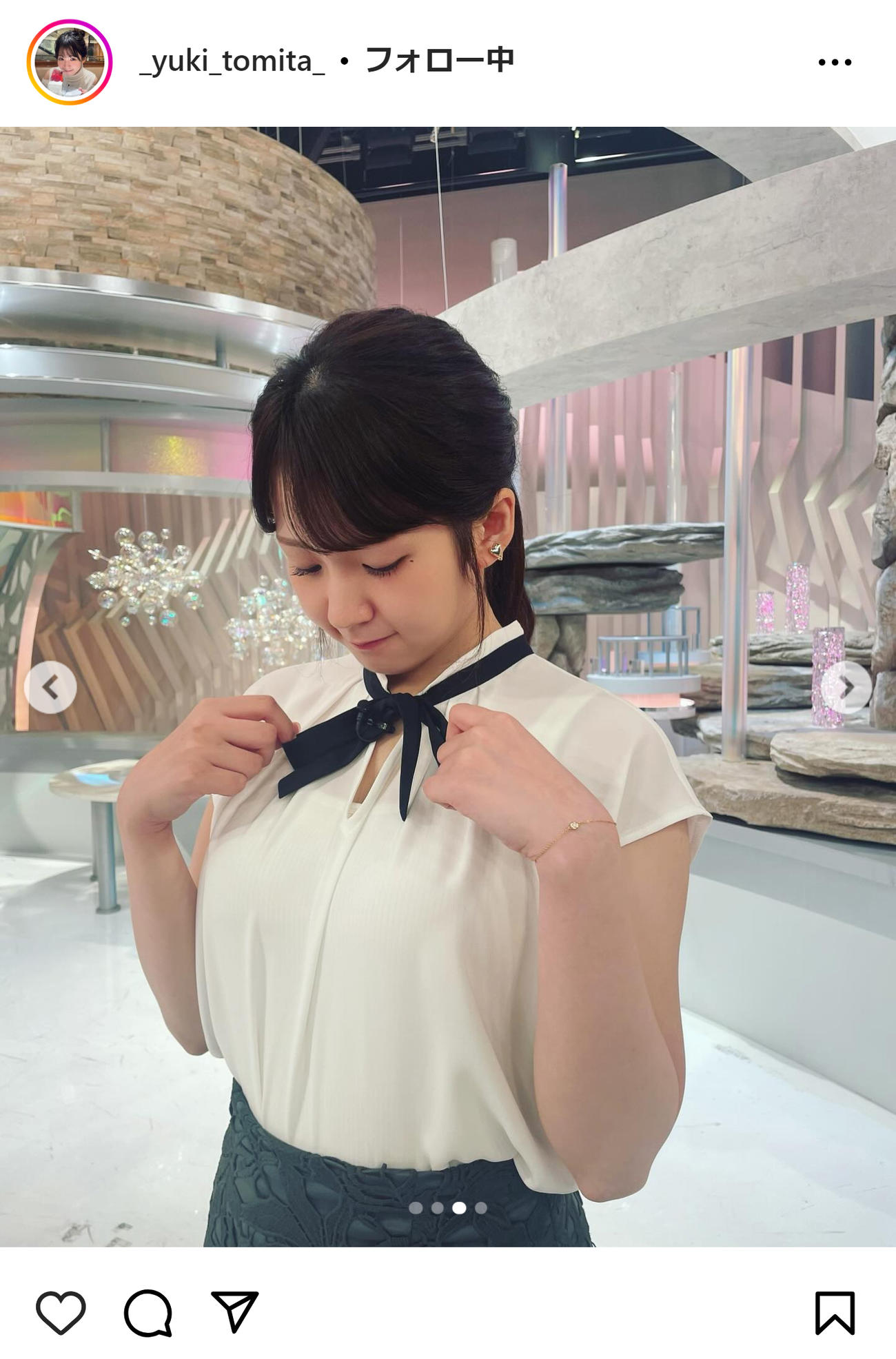 冨田有紀アナのインスタグラムから
