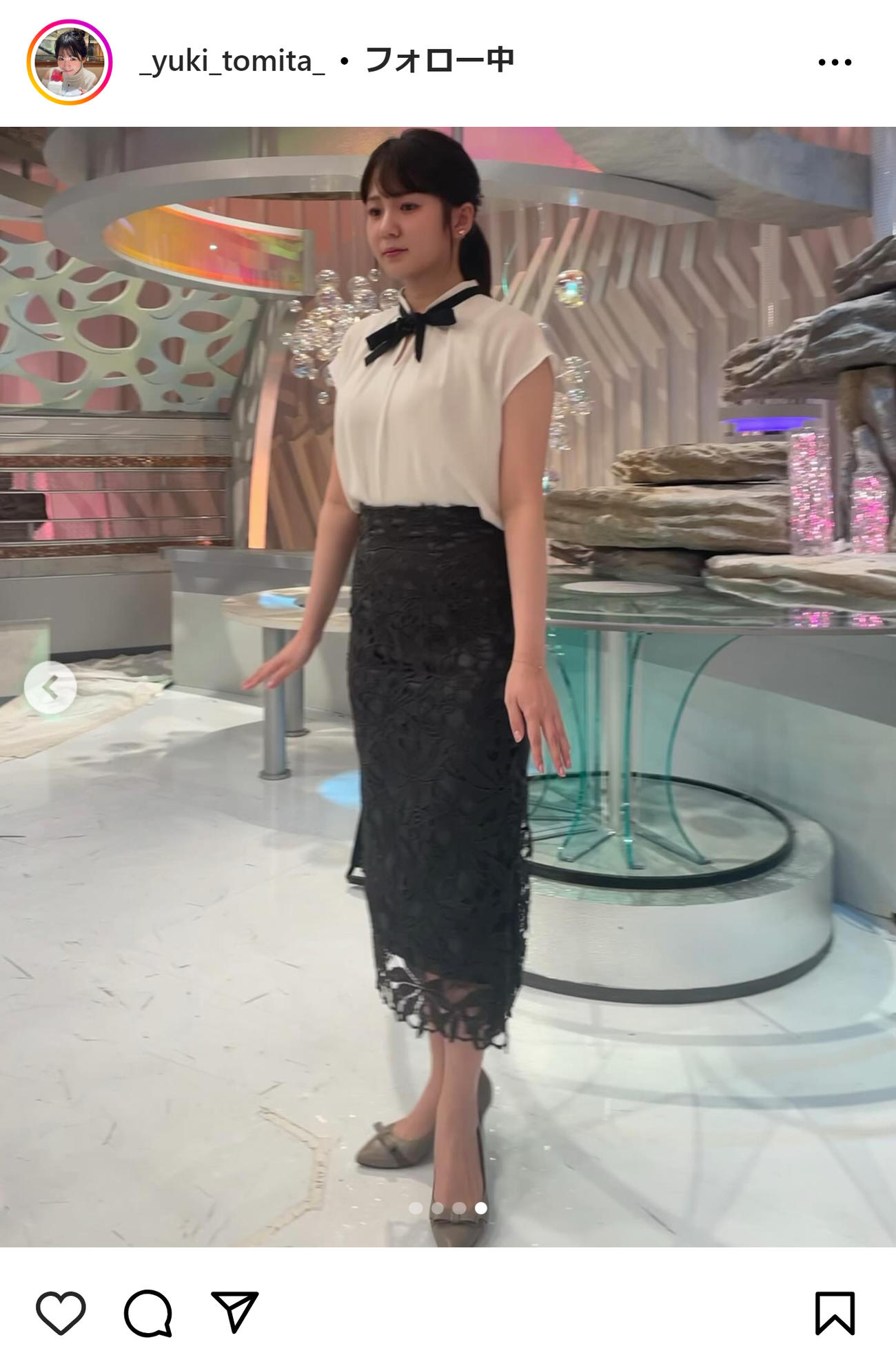 冨田有紀アナのインスタグラムから