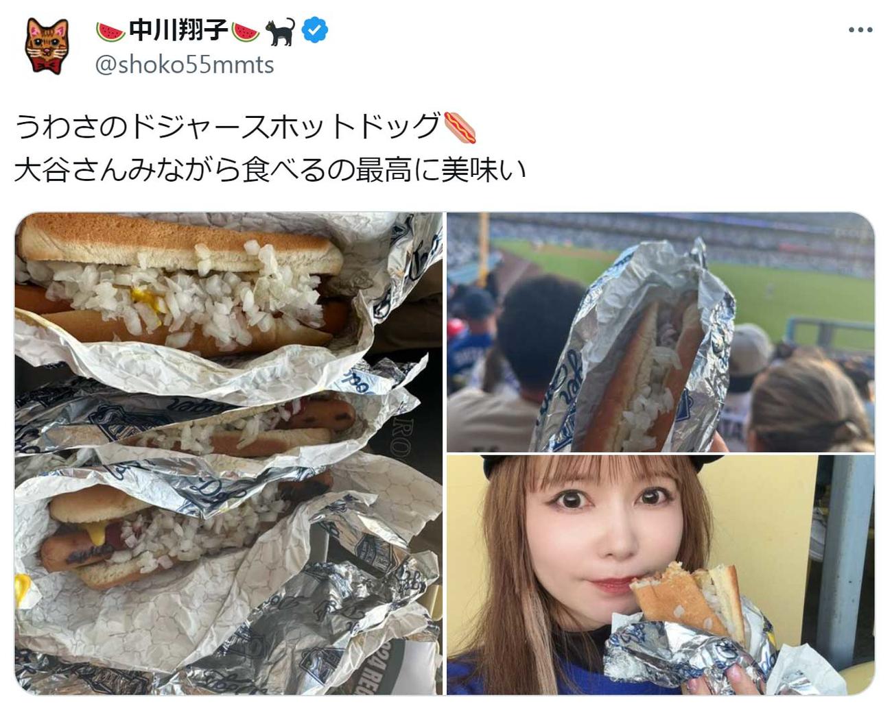 中川翔子のX（旧Twitter）から