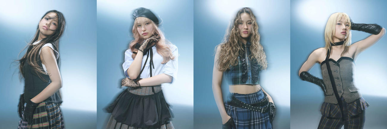 XJAPANのYOSHIKIプロデュースの「美麗－Bi－ray－」。左からCocomi、Emi、Michelle、Hinata