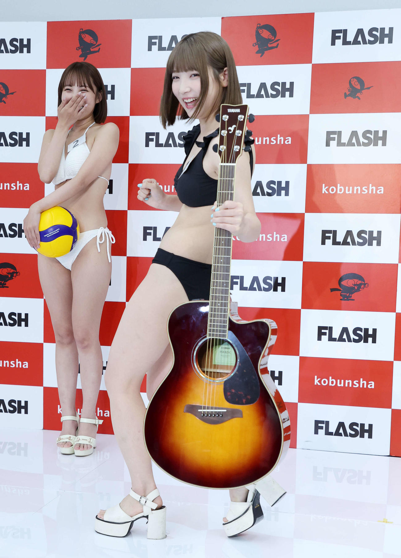 「ミスFLASH2025選考オーディション」発表会見に臨む小日向美海（撮影・鈴木正人）