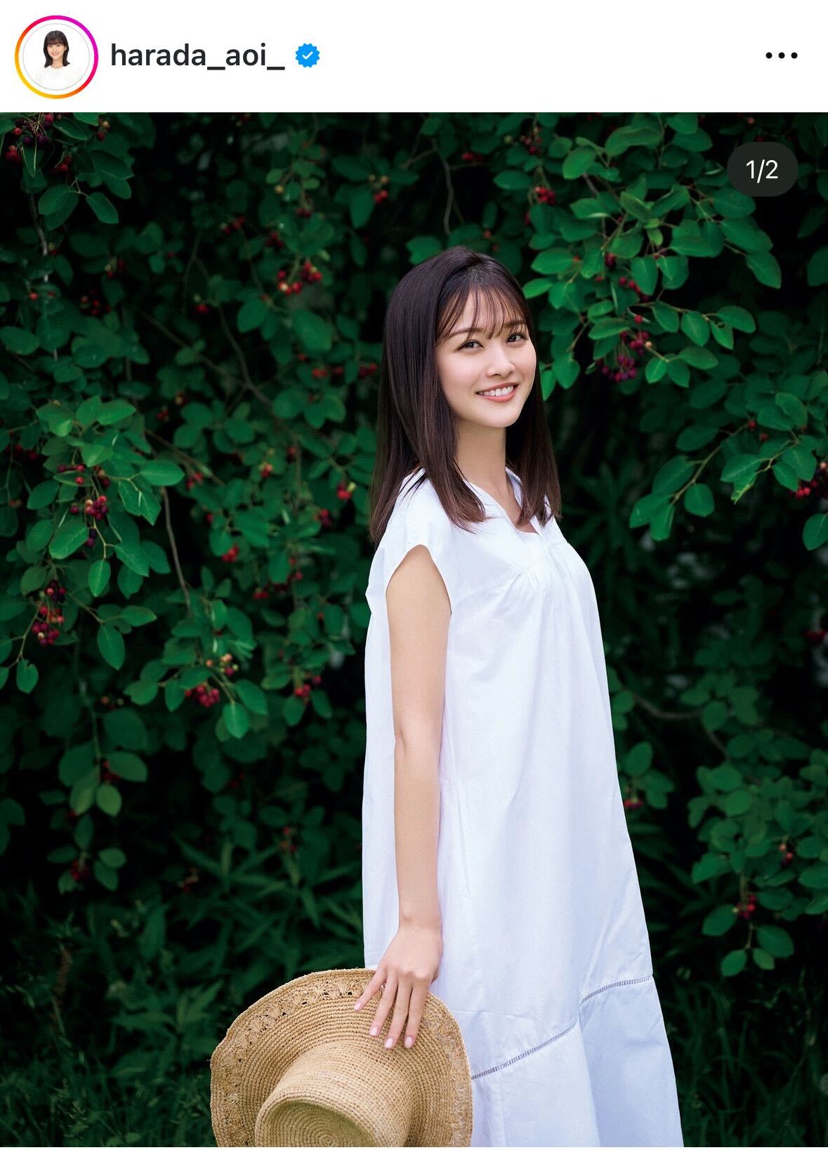 原田葵アナのインスタグラムから