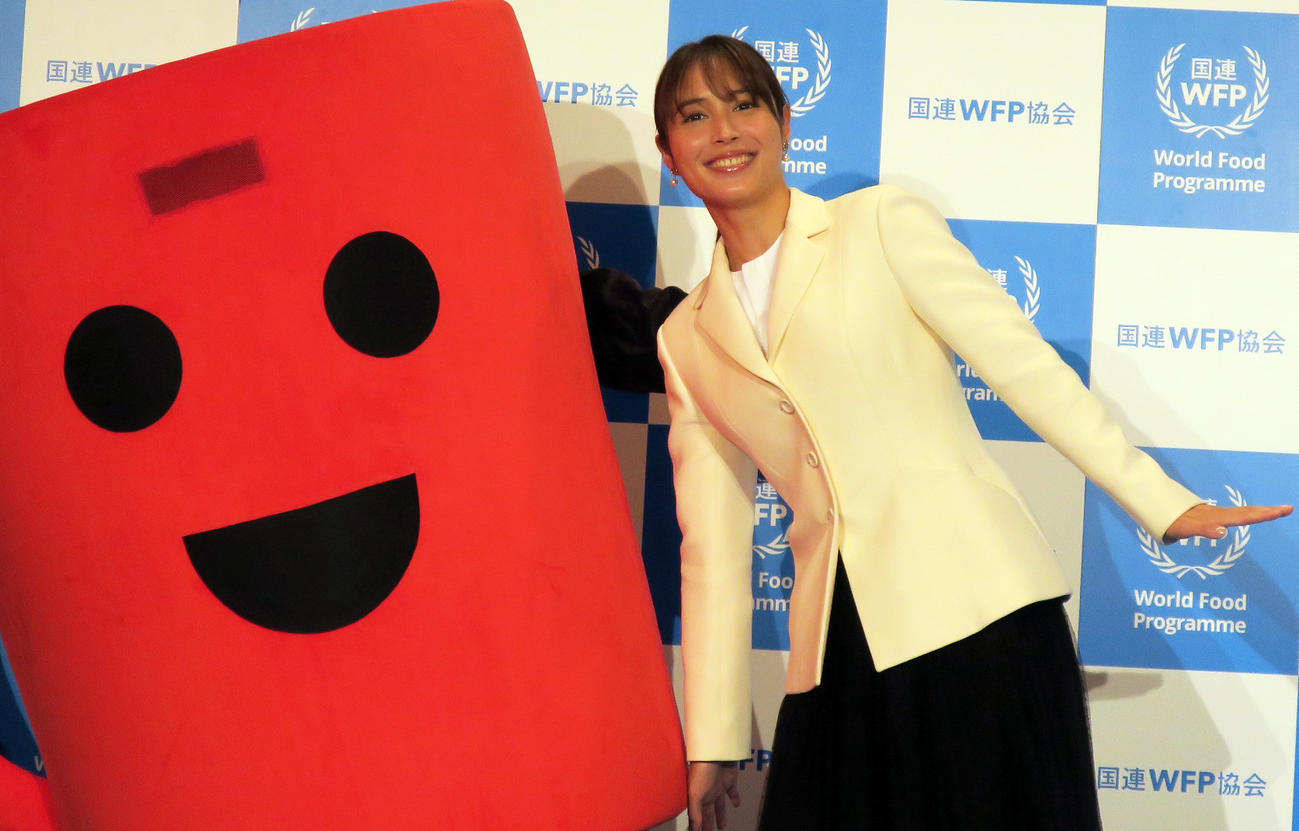 「国連WFP協会　親善大使就任記者発表会」に登場した広瀬アリス