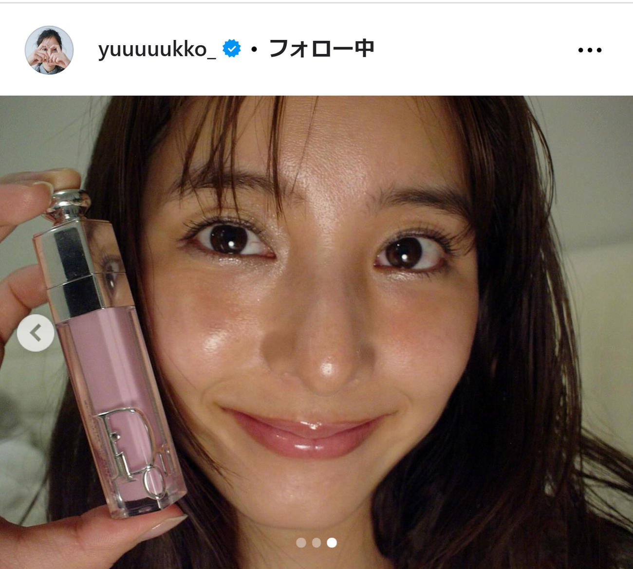 新木優子のインスタグラムから