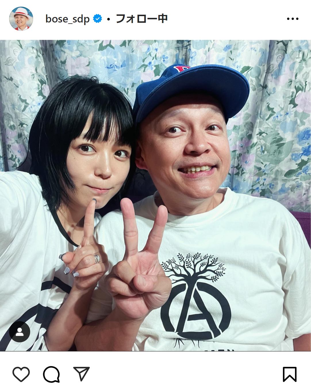 スチャダラパーのBOSEのインスタグラムから