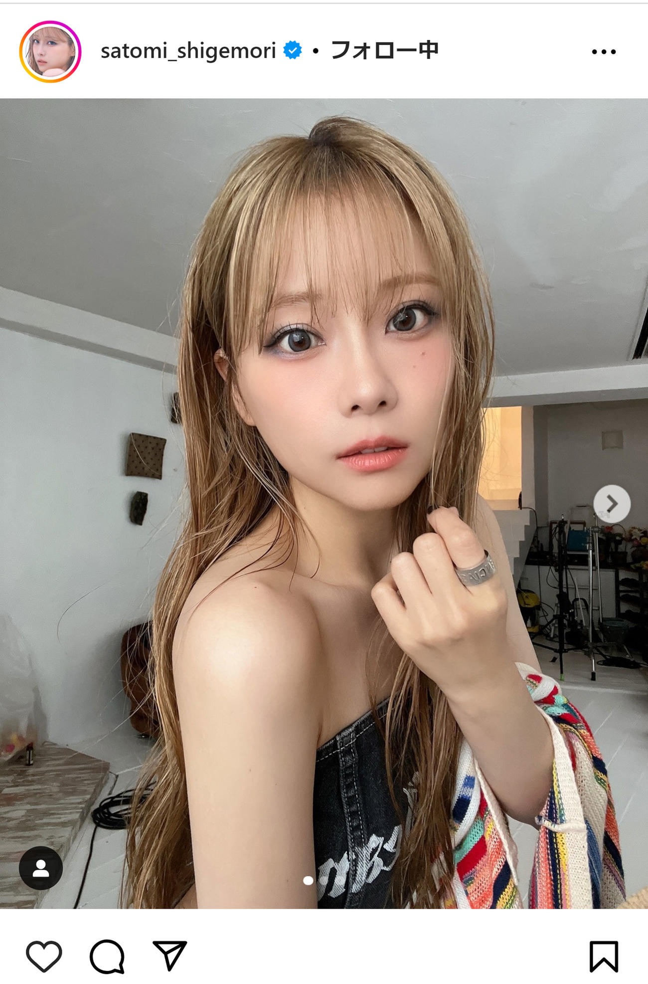 重盛さと美のインスタグラムから