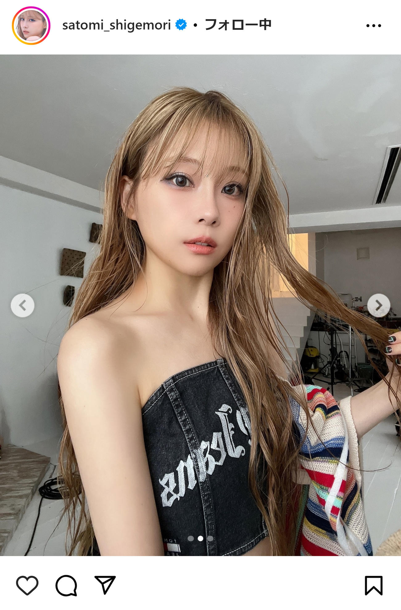 重盛さと美のインスタグラムから