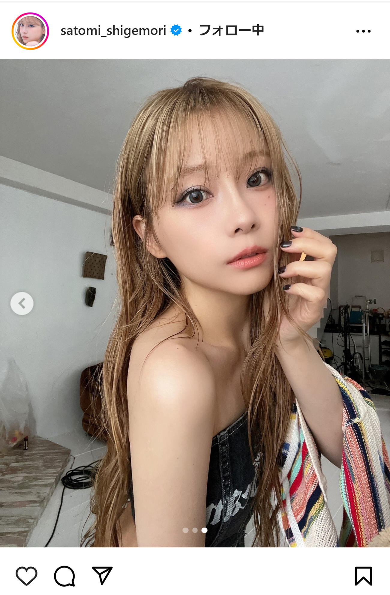 重盛さと美のインスタグラムから