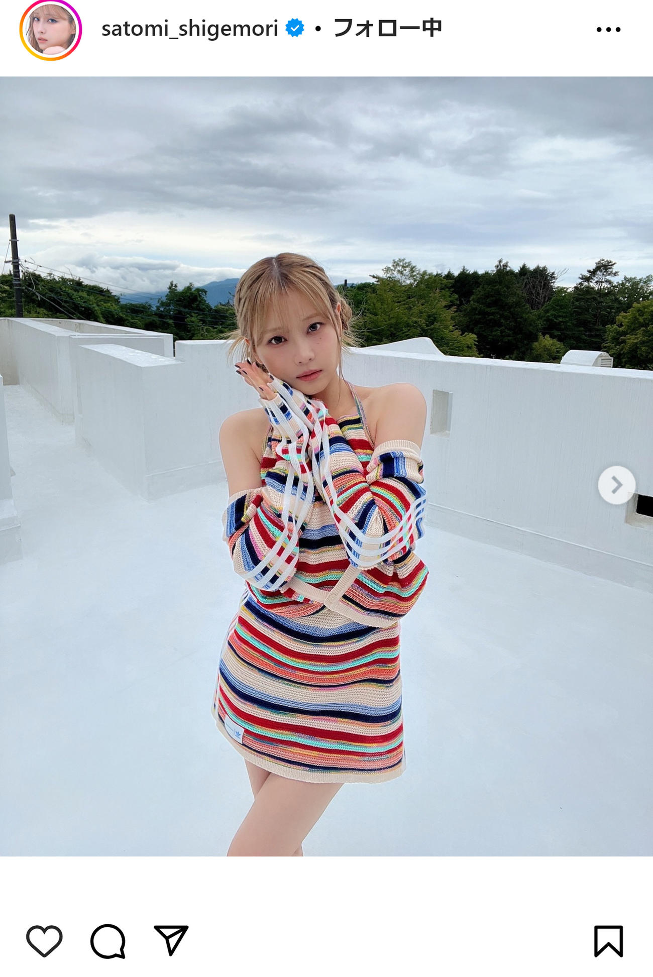 重盛さと美のインスタグラムから