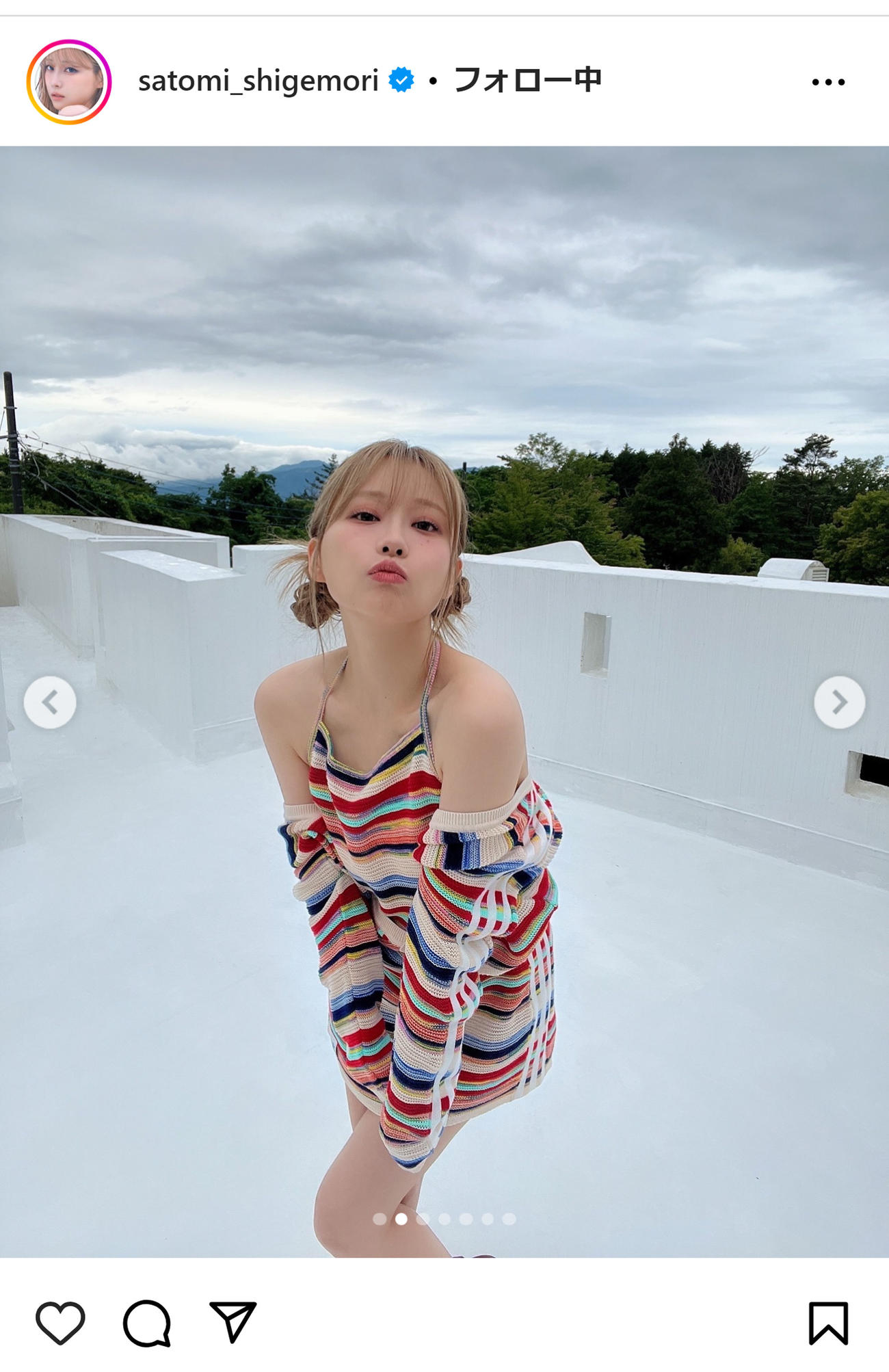重盛さと美のインスタグラムから