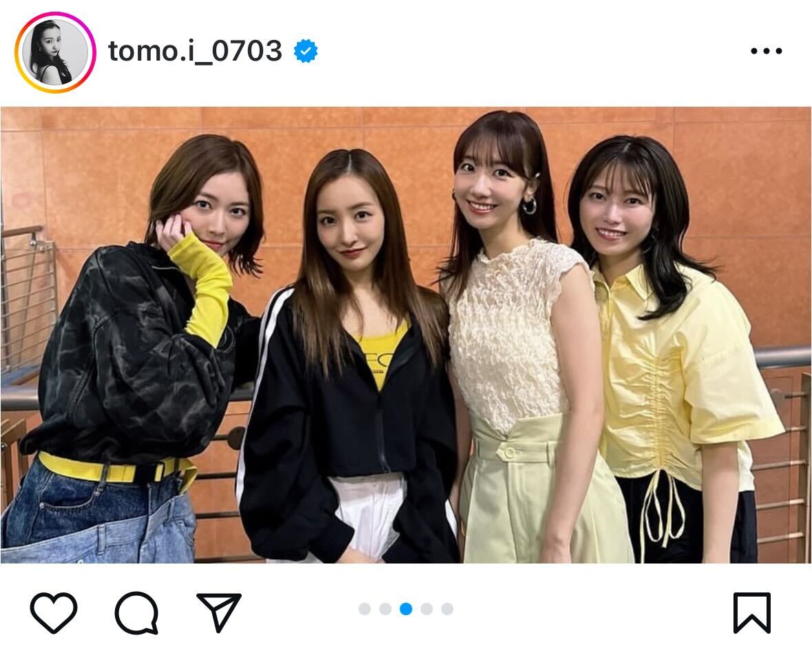 板野友美インスタグラムから