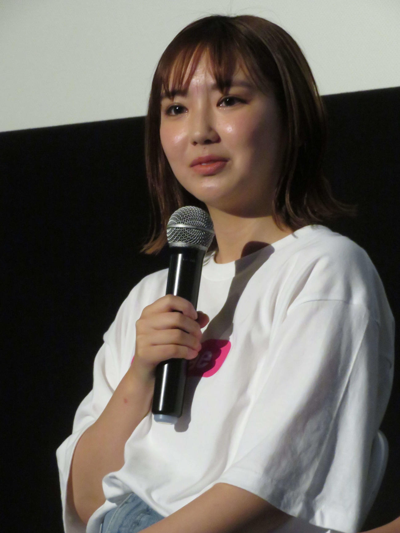 TOKYO MXのドラマ「サバエとヤッたら終わる」先行上映会に出席した沢口愛華（撮影・村上幸将）