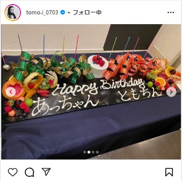 板野友美のインスタグラムから