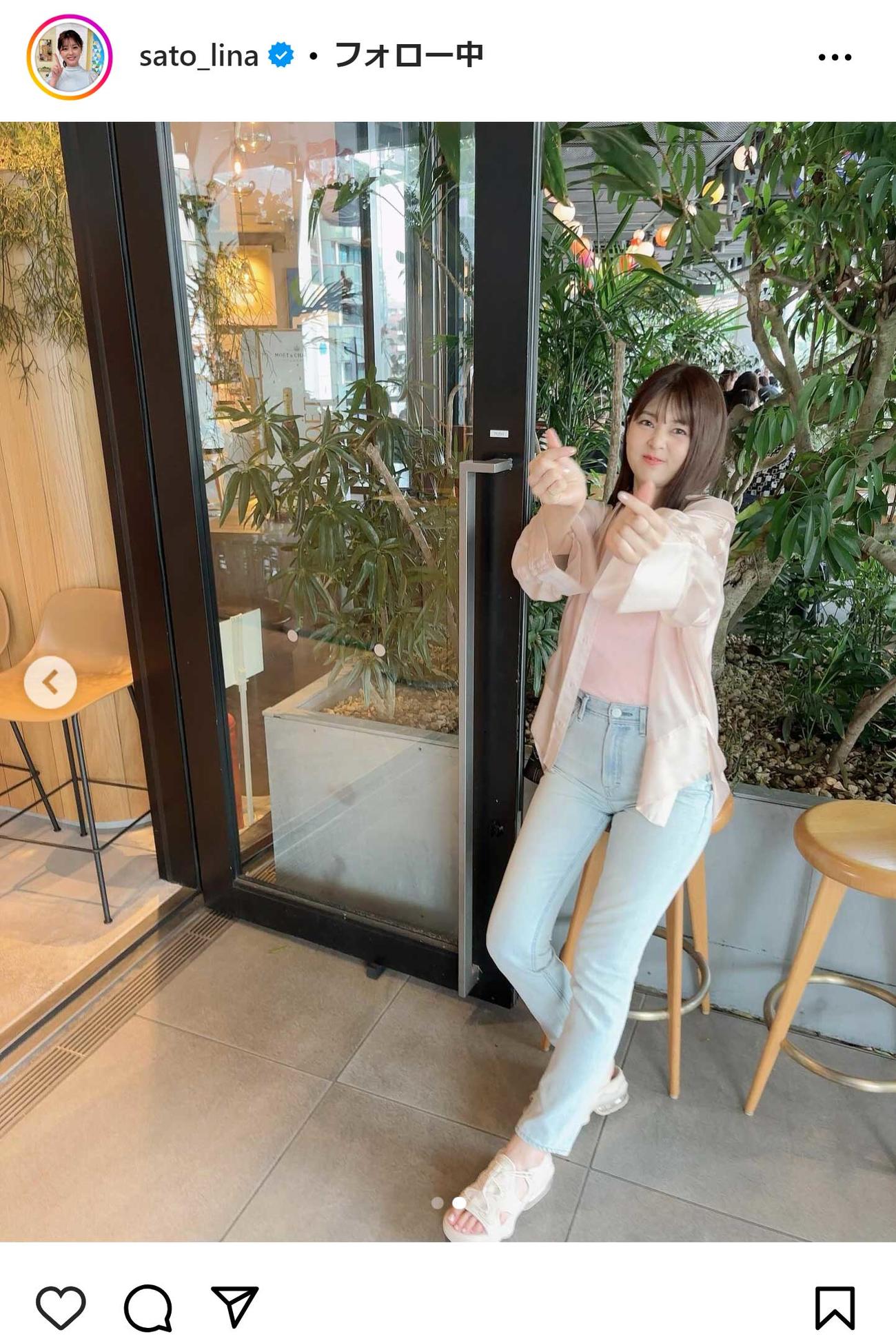 日テレ佐藤梨那アナのインスタグラムから