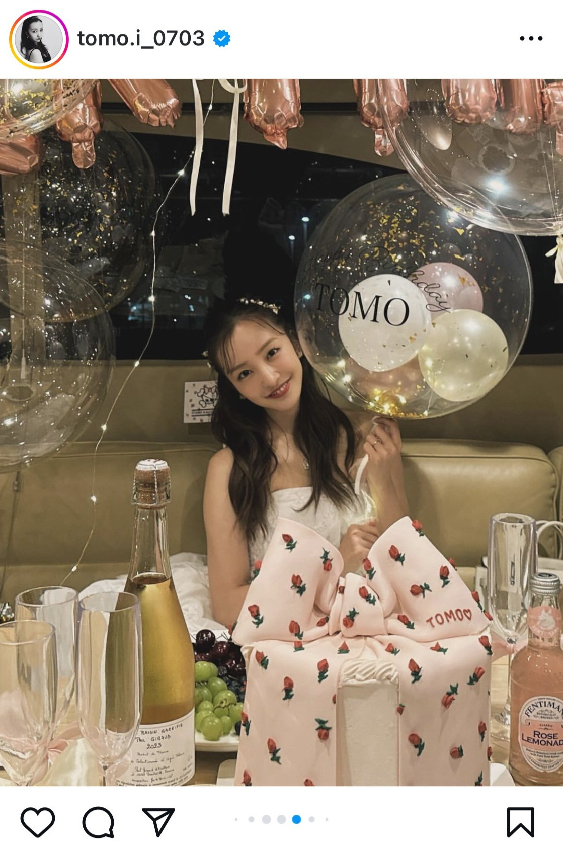 板野友美のインスタグラムから